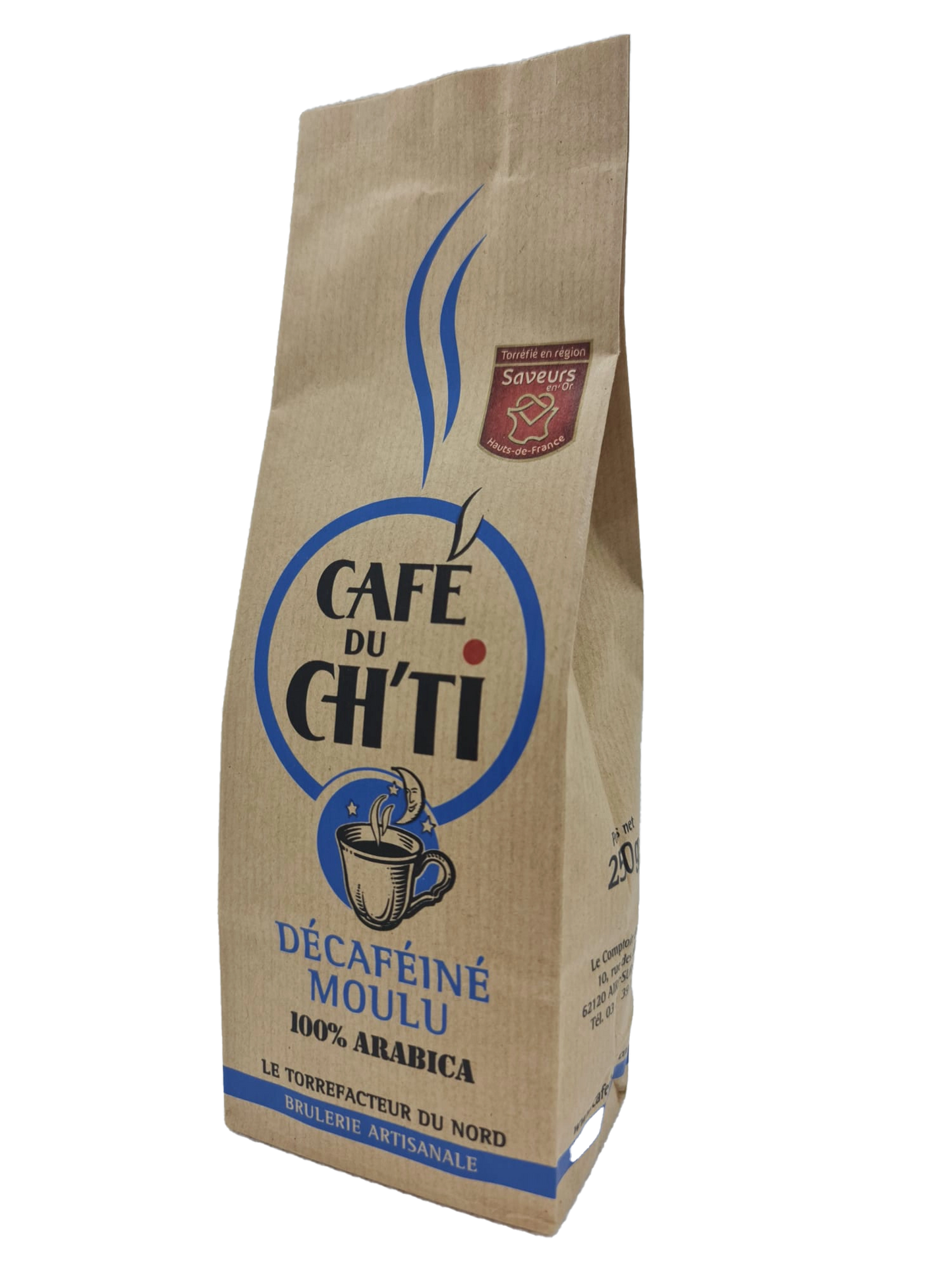 18 x 250 Café du Ch'ti décaféiné moulu
