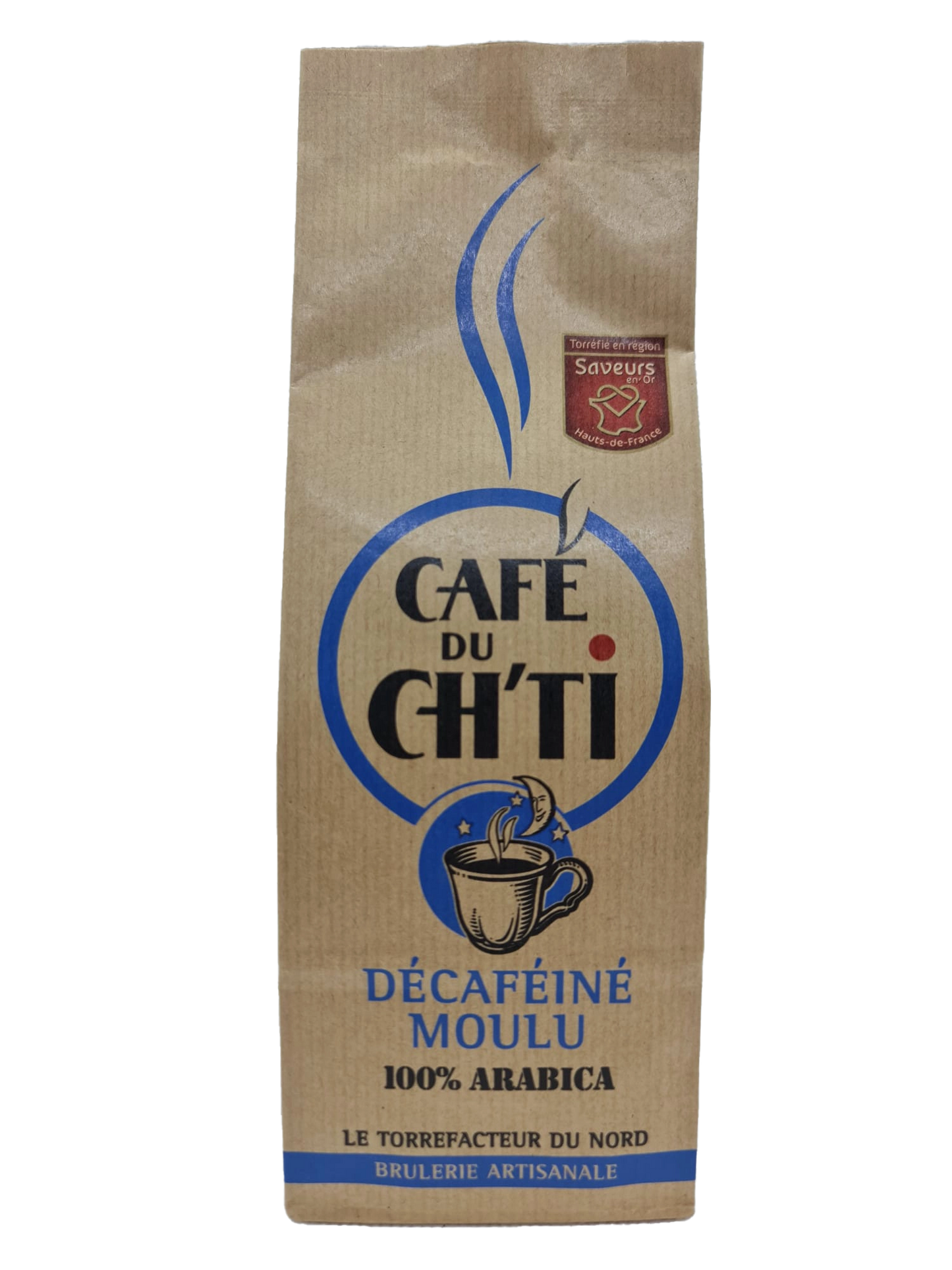6 x 1 kilo Café du Ch'ti décaféiné moulu