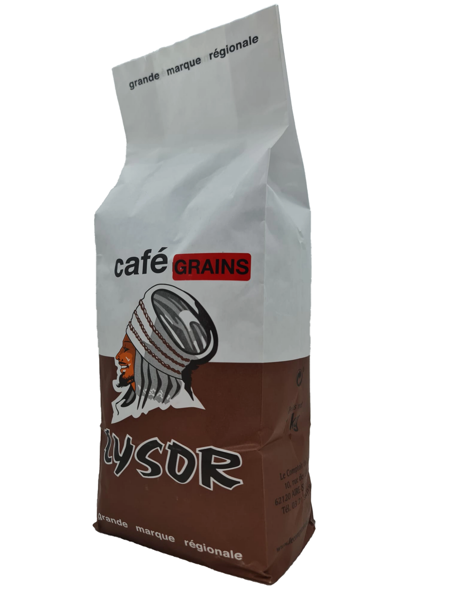 6 x 1 kilo de café Lysor marron grains