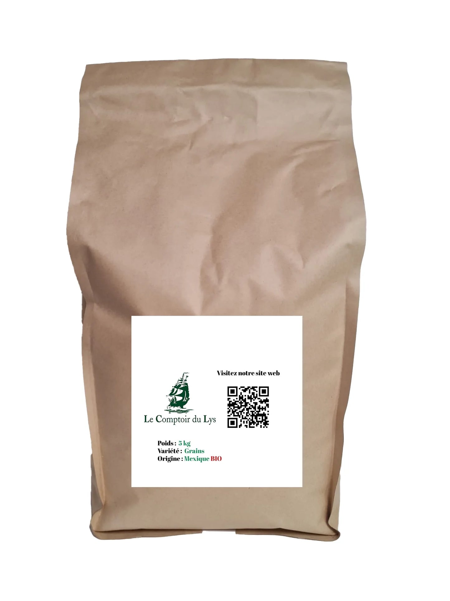 Café du Mexique BIO en grains – Sac 5 kg | Achat en gros