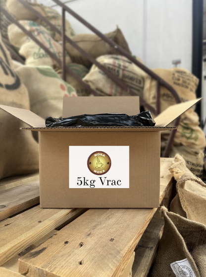 Café d’Éthiopie Moka Sidamo en grains – Sac 5 kg | Achat en gros