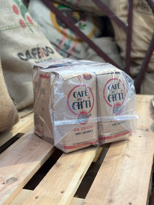 Café du Ch’ti en grains ou moulu – Lot 6 × 1 kg | Achat en gros