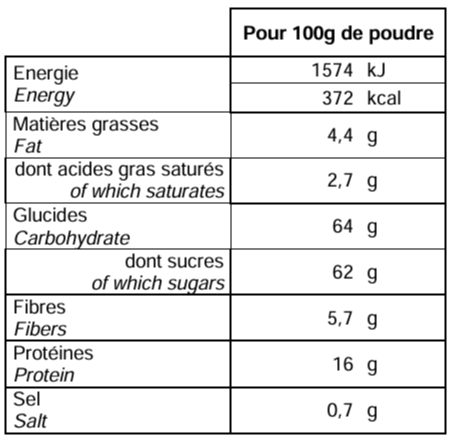 Lacté 4 étoiles 1kg