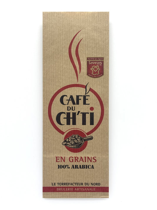 Café Du Ch'ti – Carton 15 × 250 g en grains (3,75 kg) – 100 % Arabica