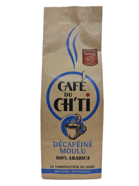 6 x 1 kilo Café du Ch'ti décaféiné moulu