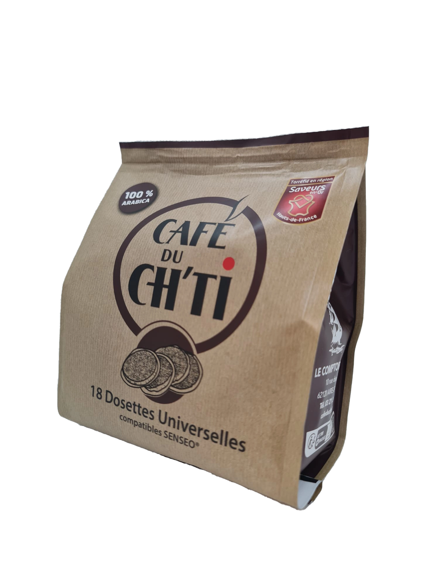 Café du Ch'ti 18 dosettes compatibles Senseo®*