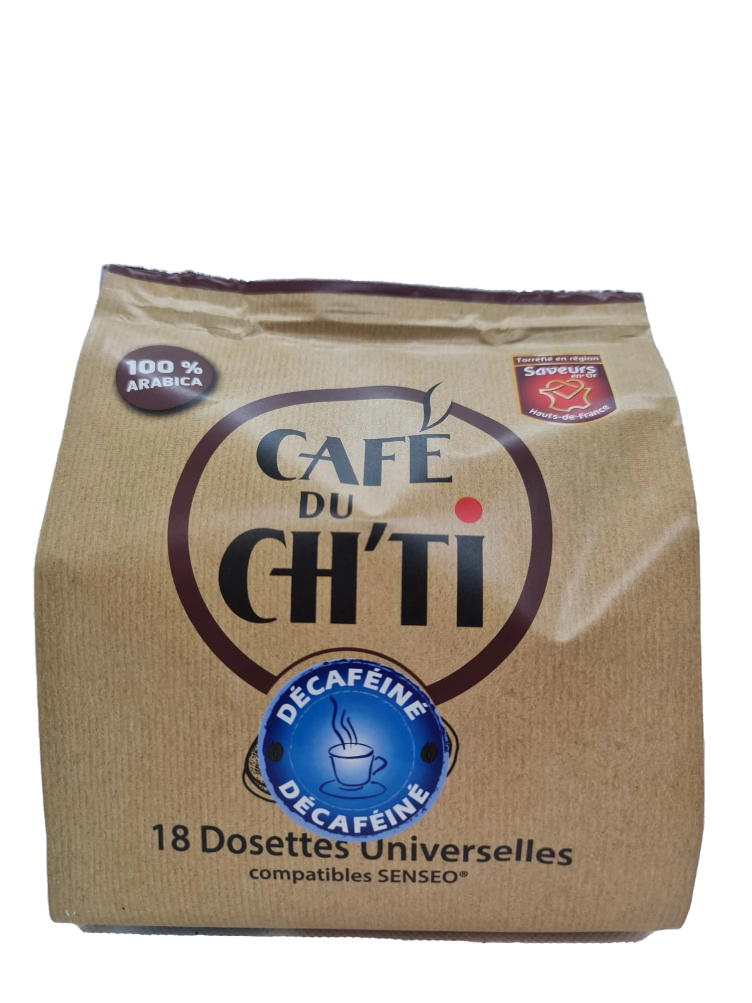 Café du Ch'ti Décaféiné 18 dosettes compatibles senseo*