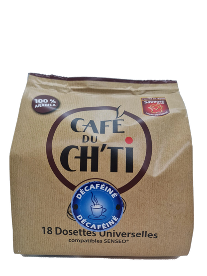 Café du Ch'ti Décaféiné 18 dosettes compatibles senseo*