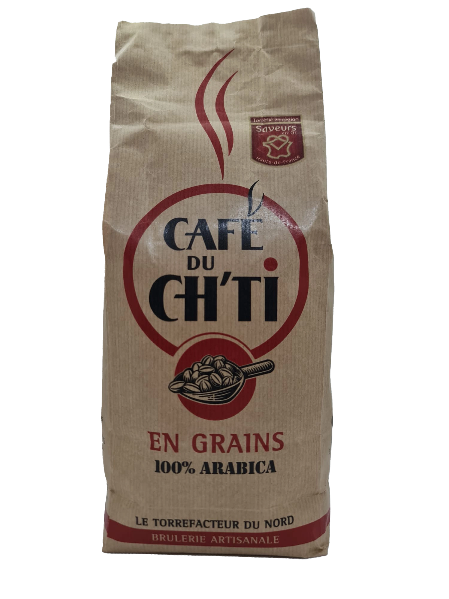 6 x 1 kilo de Café du Ch'ti 50% Arabica 50 % Robusta en grains.