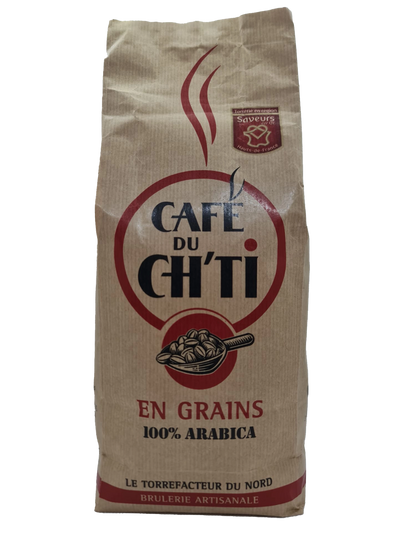 6 x 1 kilo de Café du Ch'ti 50% Arabica 50 % Robusta en grains.