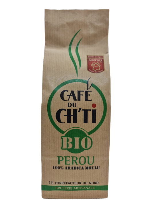 18 x 250 g Café du Ch'ti Biologique PEROU moulu