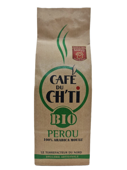 15 x 250 g Café du Ch'ti Biologique PEROU grains