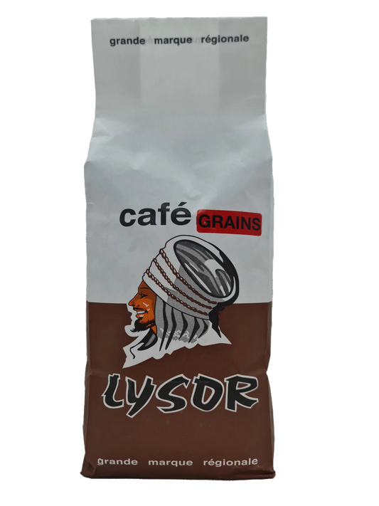 6 x 1 kilo de café Lysor marron grains