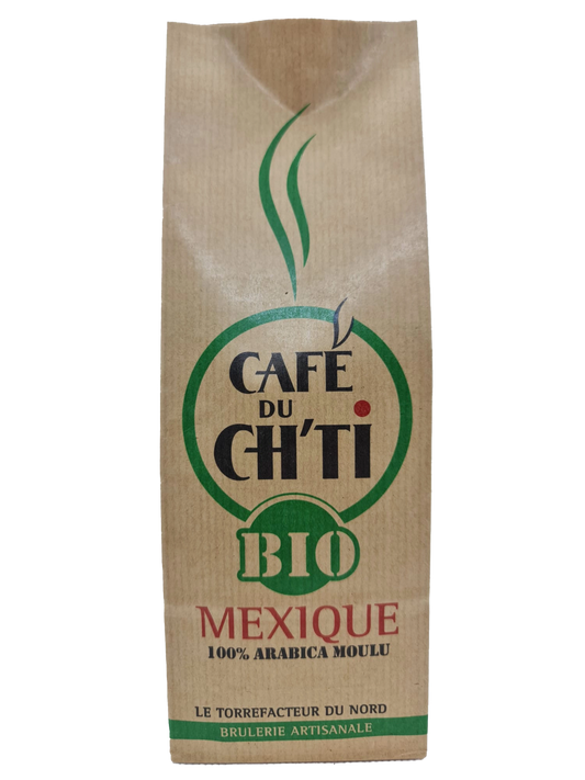 15 x 250  Café du Ch'ti Biologique MEXIQUE grains