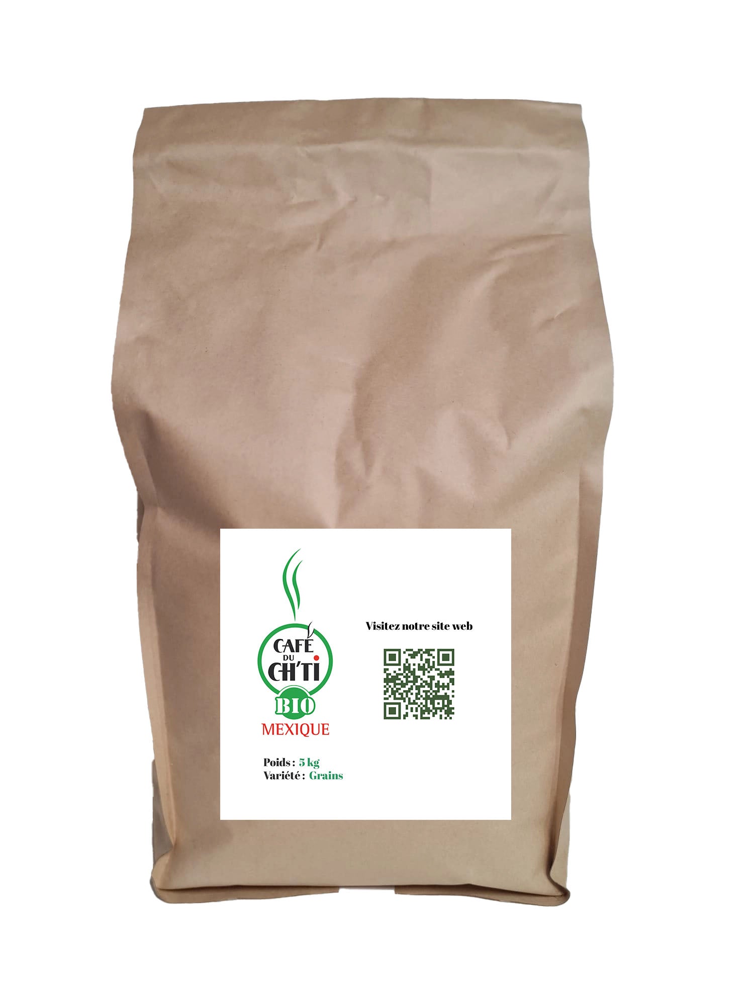 CAFE DU CH'TI BIO MEXIQUE - Sac de 5 Kg