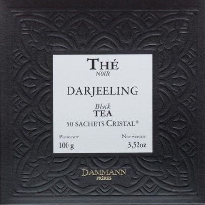 Boîte de thé noir Darjeeling. Boîte de 50 sachets