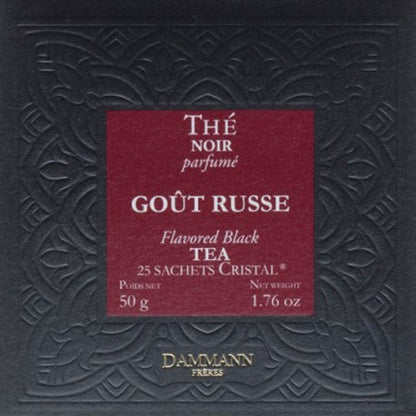 Boîte de thé noir Goût Russe Douchka . Boîte de 25 sachets