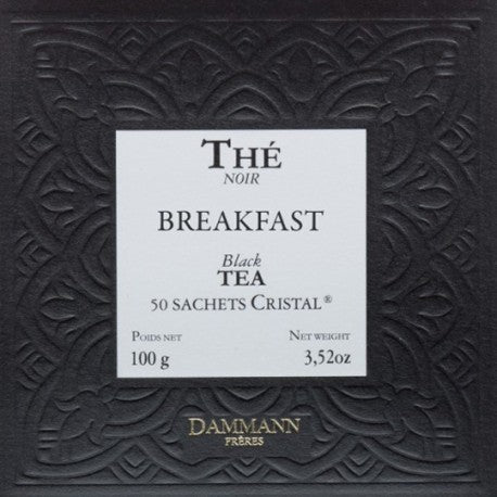 Boîte de thé Breakfast Noir en sachets. Boîte de 50 sachets