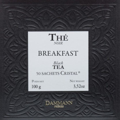 Boîte de thé Breakfast Noir en sachets. Boîte de 50 sachets